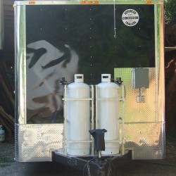 Black Concession Trailer with two 100 lb. propane tanks Black Concession Trailer with two 100 lb. propane tanks